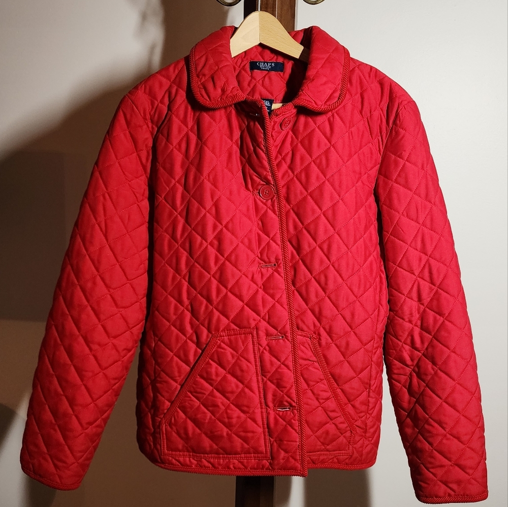 Chaps Quilted Car Coat